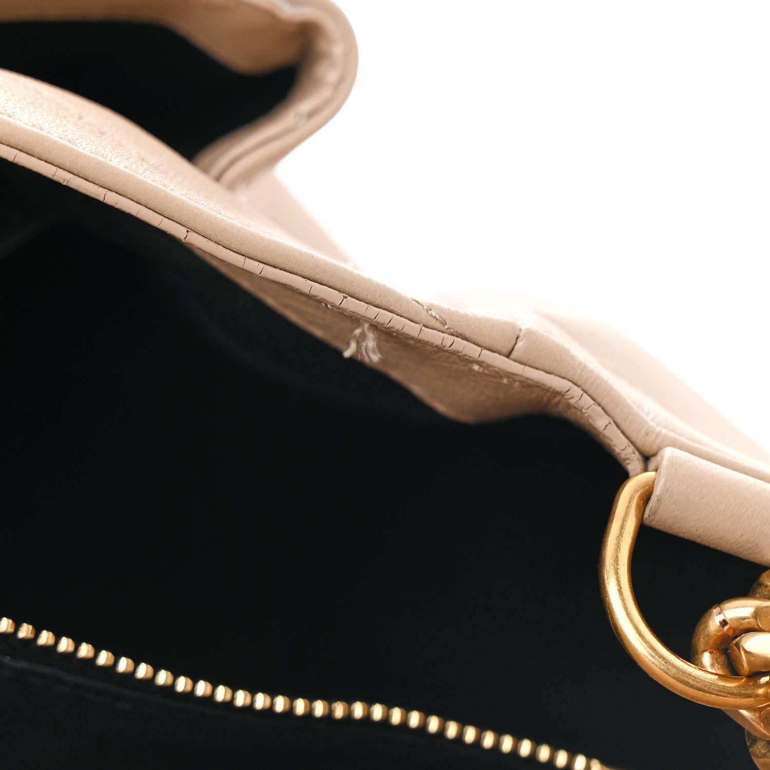 Saint Laurent Lambskin Matelasse Monogram Medium Niki Chain Satchel  Dark Beige 13 of 21
