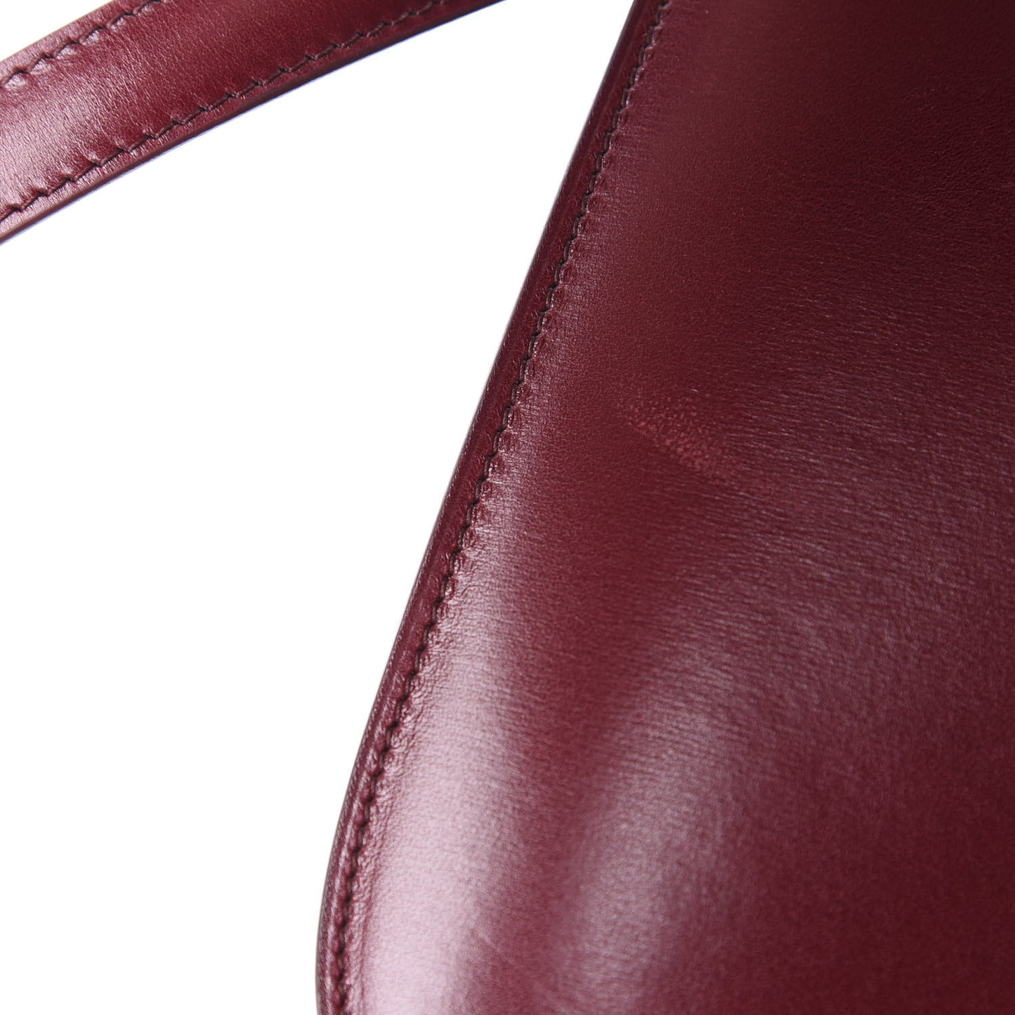 Box Calfskin Medium Classic Box Flap Bag Burgundy