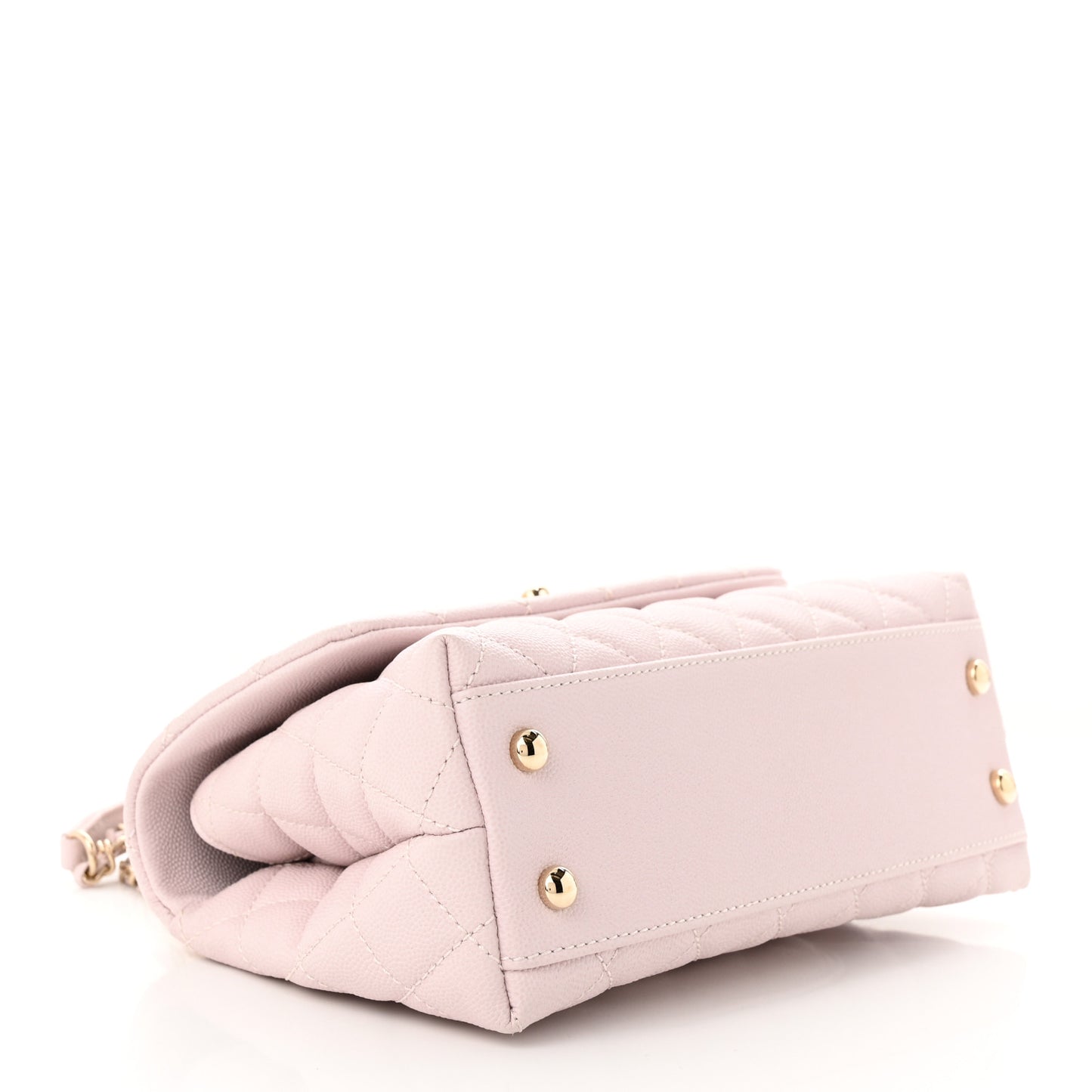 Caviar Quilted Mini Coco Handle Flap Light Pink