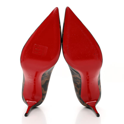 Christian Louboutin Calfskin Leopard Kate 85 Pumps 40.5 Brown 5 of 8