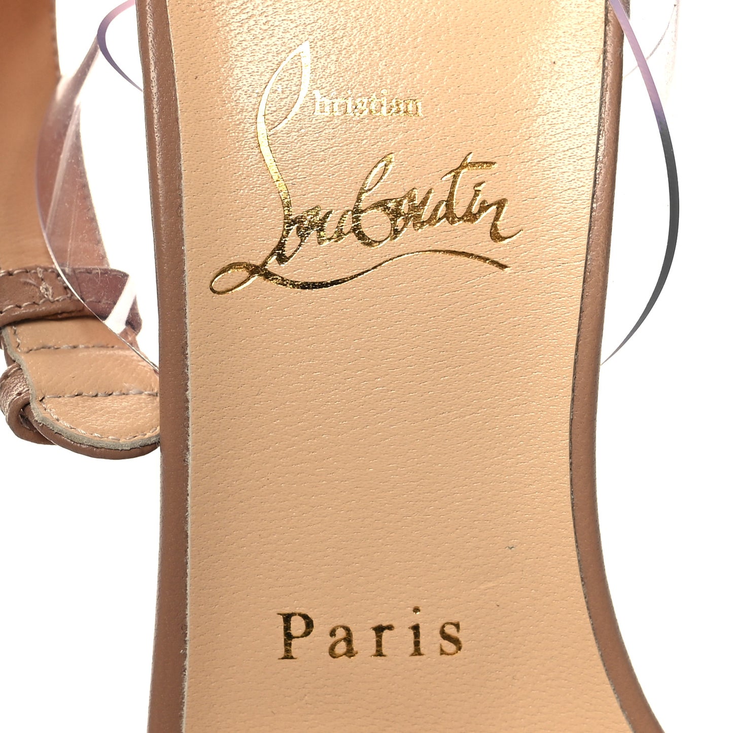 Nappa Shiny PVC Jonatina 100 Sandals 38.5 Nude