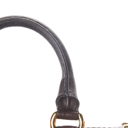 Gucci Crystal Monogram Studded Large Babouska Boston Dark Brown 9 of 12