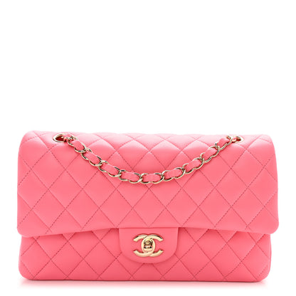 Chanel Lambskin Quilted Medium Double Flap Pink 1 of 11