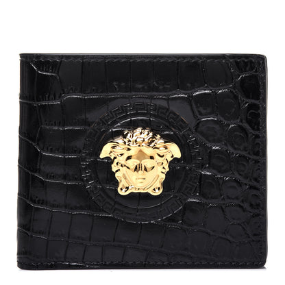 Versace Nappa Logo Bi-Fold Wallet Black 1 of 12