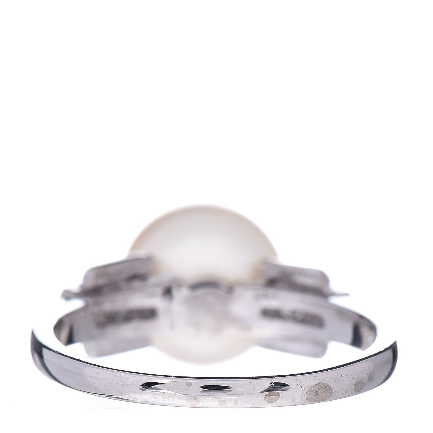Mikimoto 14K White Gold Diamond Akoya Pearl 8.5mm Ring 48 4.5 4 of 5