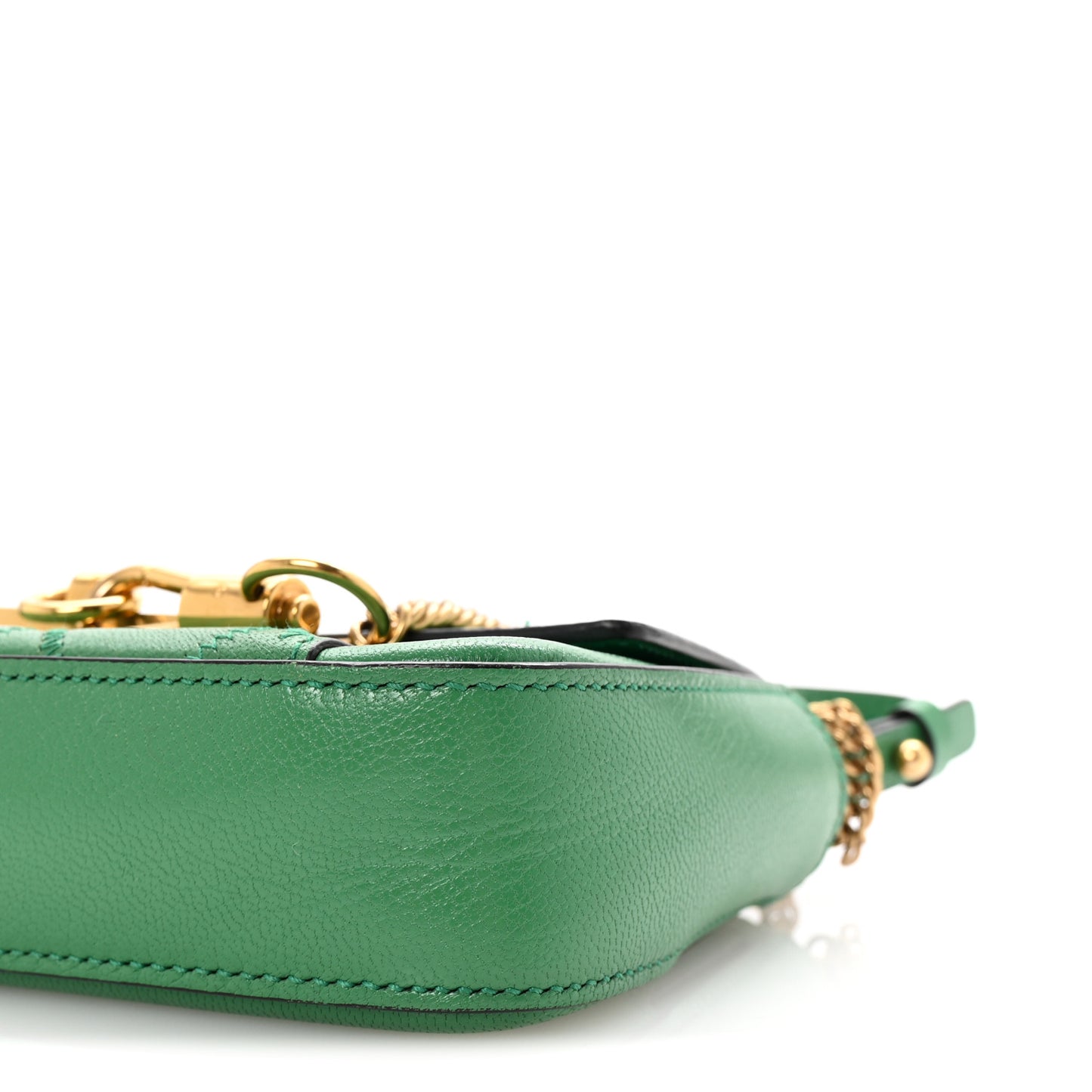 Goatskin Quilted GV3 Mini Pocket Convertible Bag Green