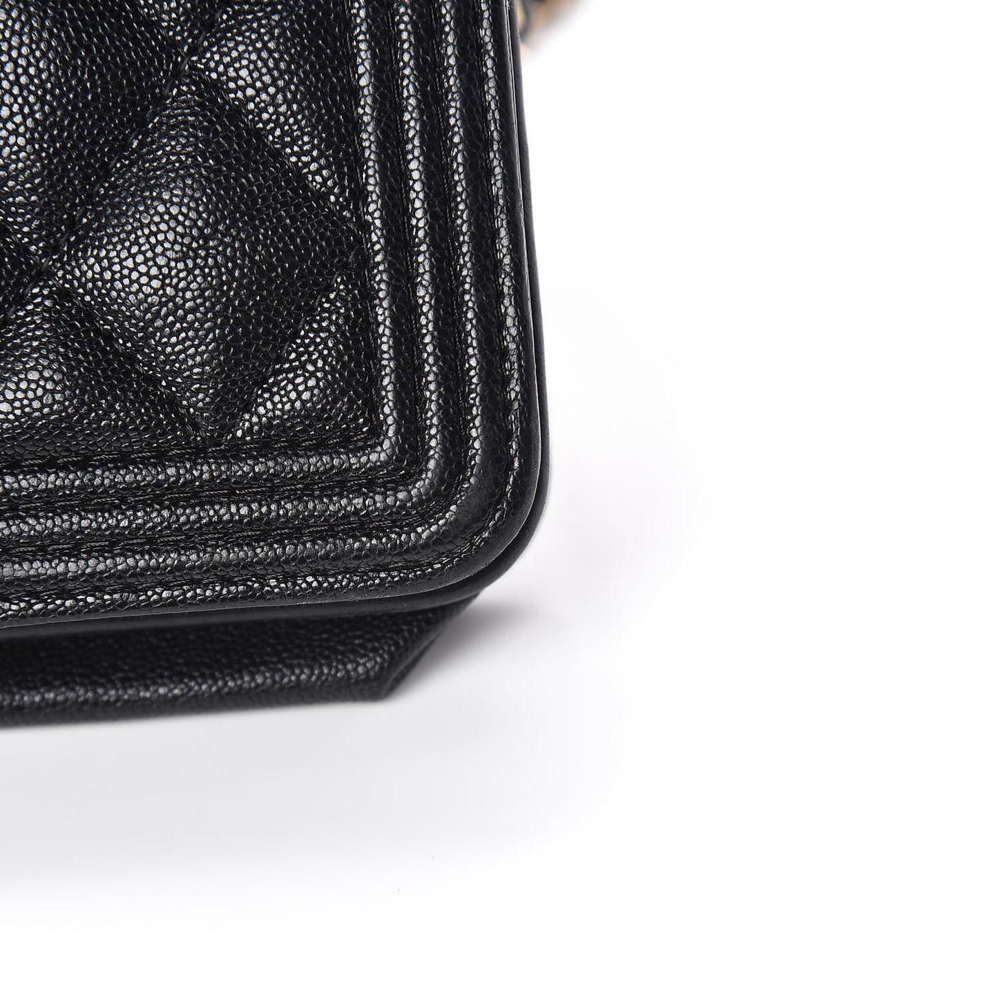 Caviar Quilted Boy Wallet On Chain WOC Black