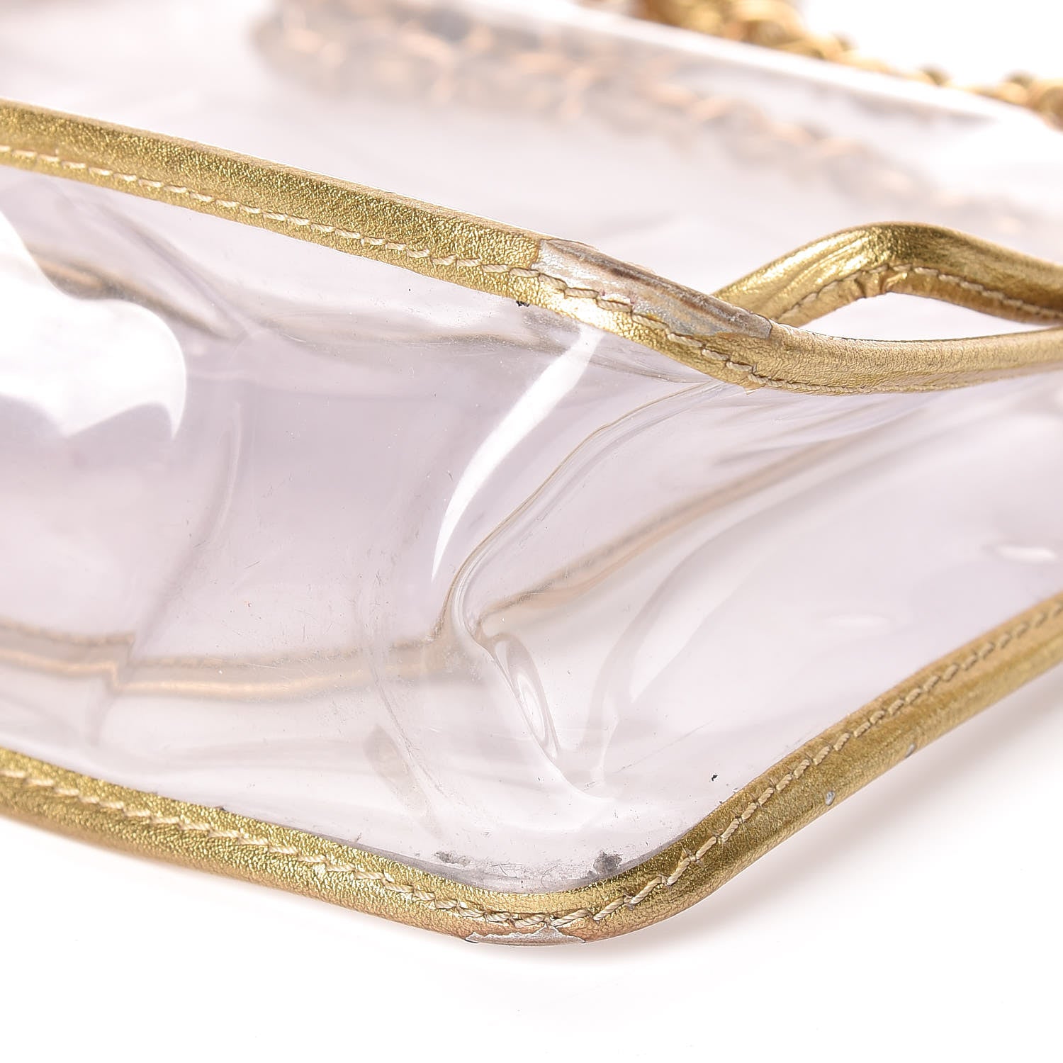 Chanel Lambskin Vinyl Large Naked Flap Gold 8 of 22