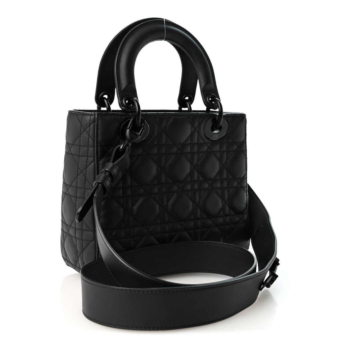 Christian Dior Ultra Matte Calfskin Cannage Small My ABCDior Lady Dior Black 3 of 9