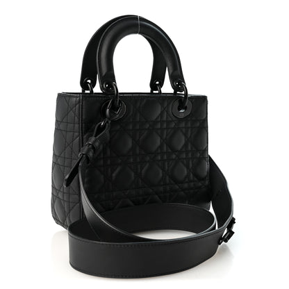 Christian Dior Ultra Matte Calfskin Cannage Small My ABCDior Lady Dior Black 3 of 9
