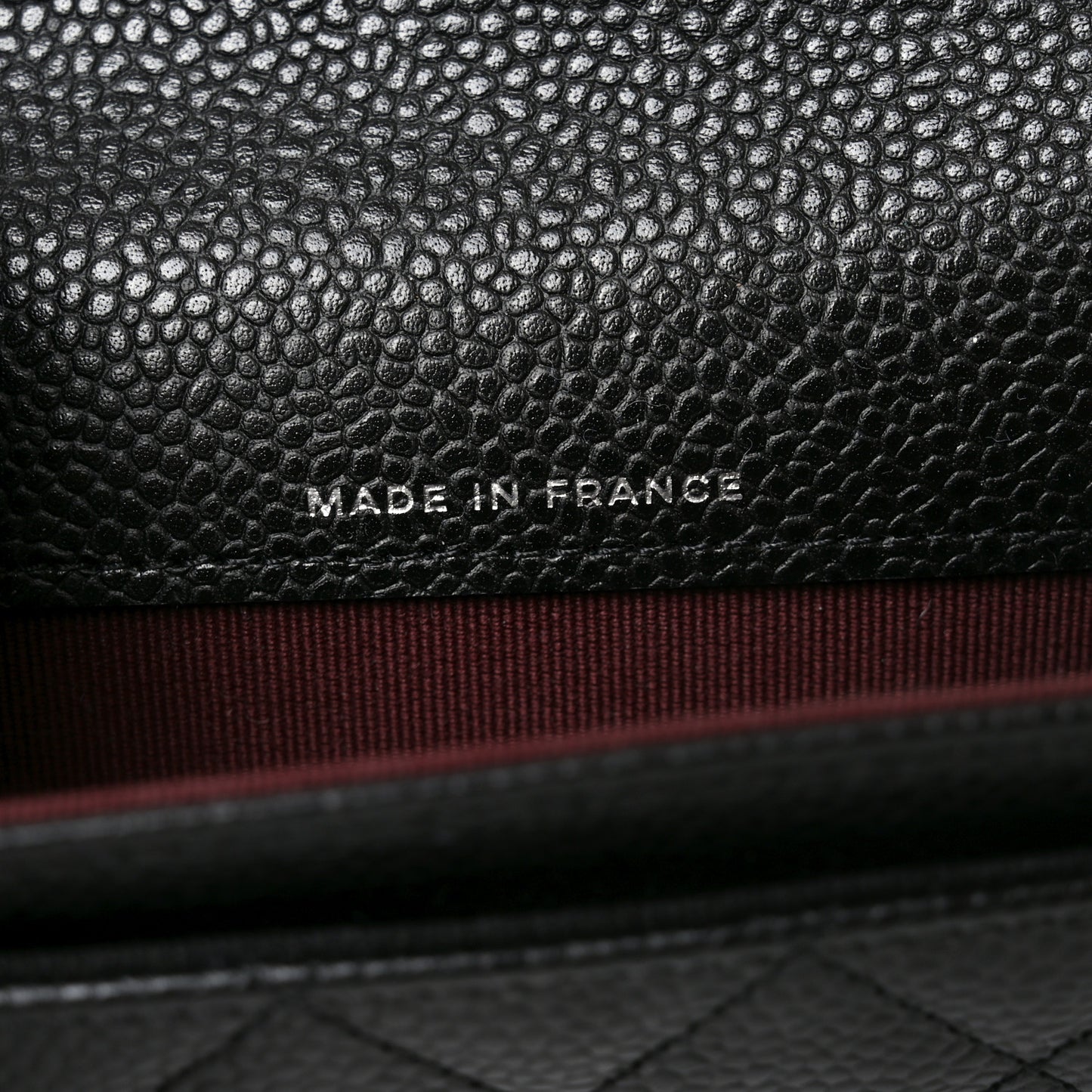 Caviar Quilted Flap Card Holder Black