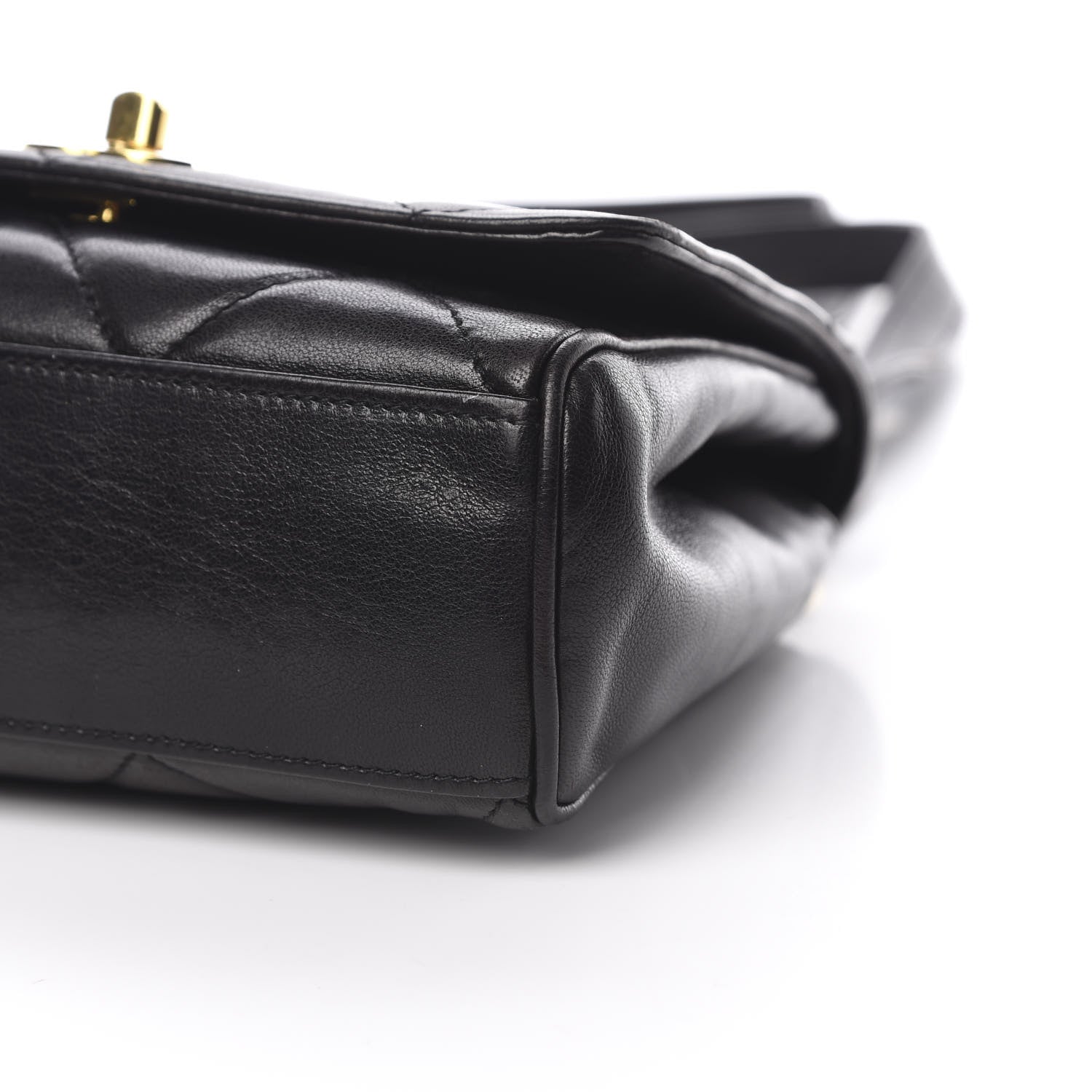 Chanel Lambskin Quilted CC Shoulder Bag Black 9 of 9