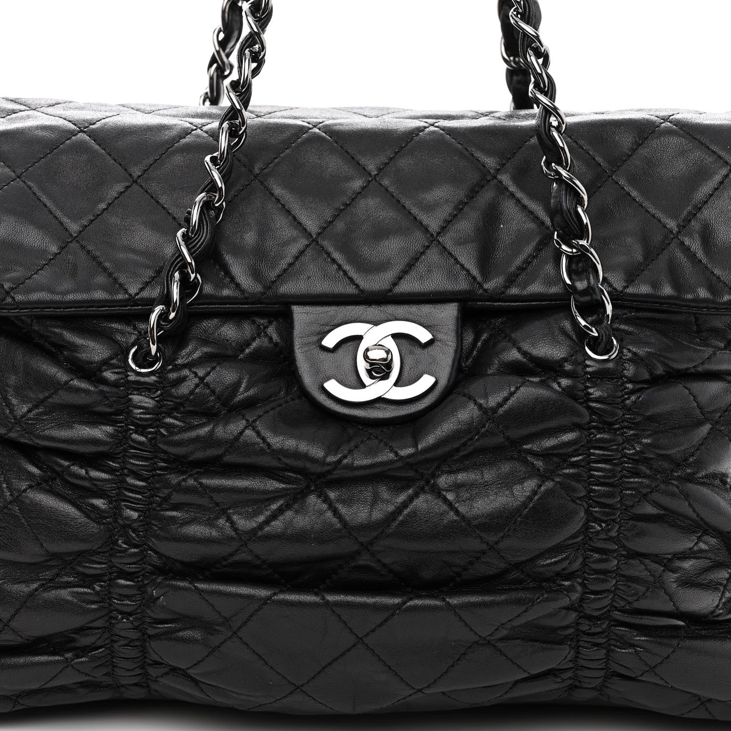 Chanel Lambskin Quilted Sharpei Flap Black 7 of 9