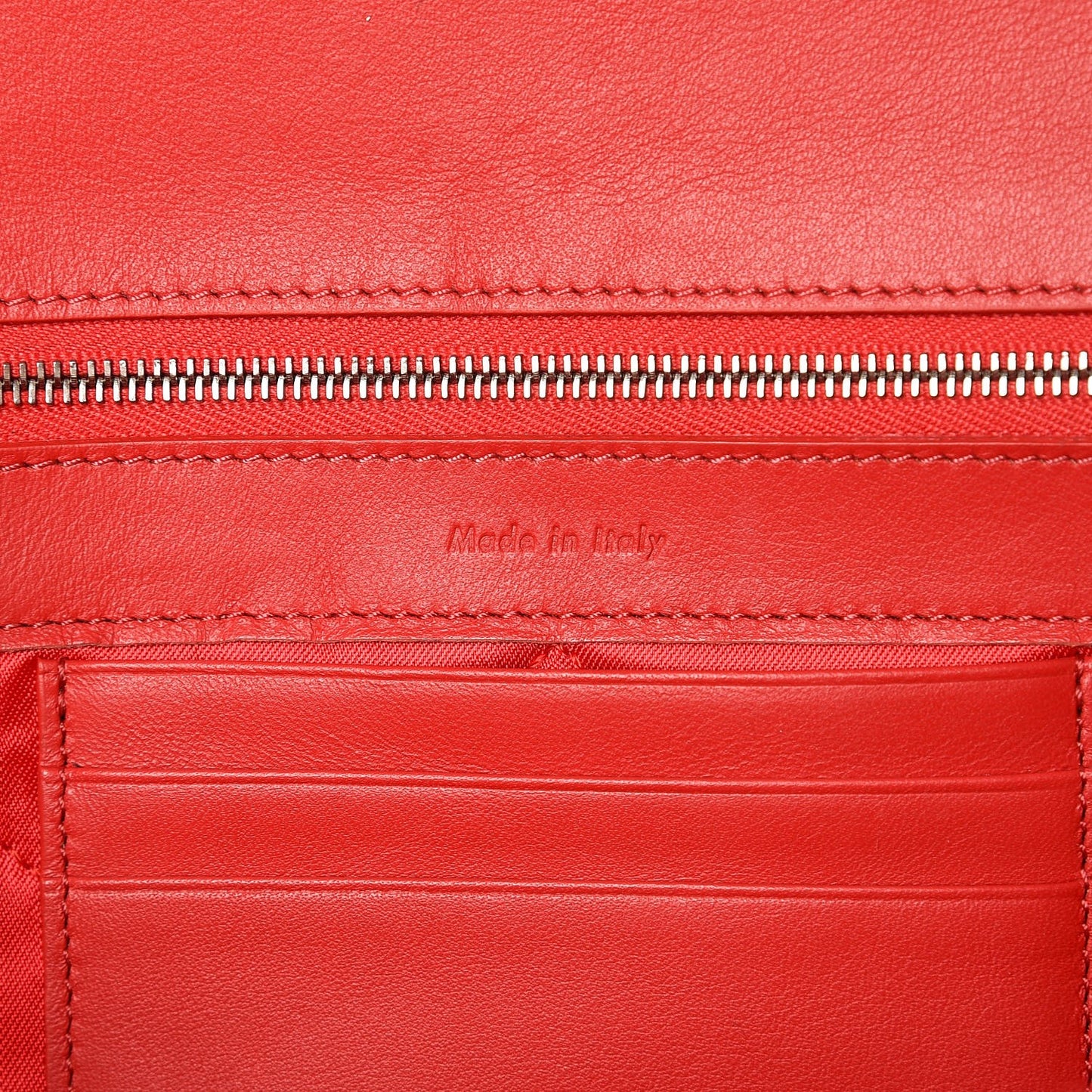 Grained Calfskin Trotteur Clutch Red