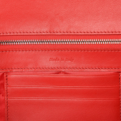 Celine Grained Calfskin Trotteur Clutch Red 6 of 8