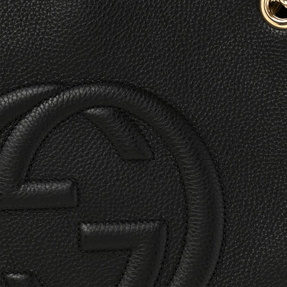 Gucci Pebbled Calfskin Medium Soho Chain Shoulder Bag Black 8 of 13