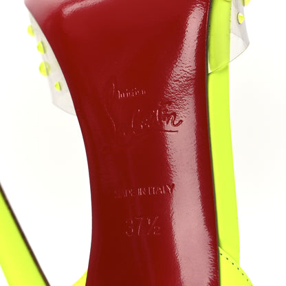 Christian Louboutin PVC Fluo Mat Spikaqueen 100 Pumps 37.5 Version Yellow Fluo 8 of 13