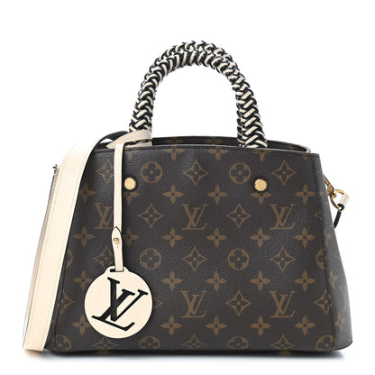 Louis Vuitton Monogram Braided Montaigne BB Creme Beige 1 of 8