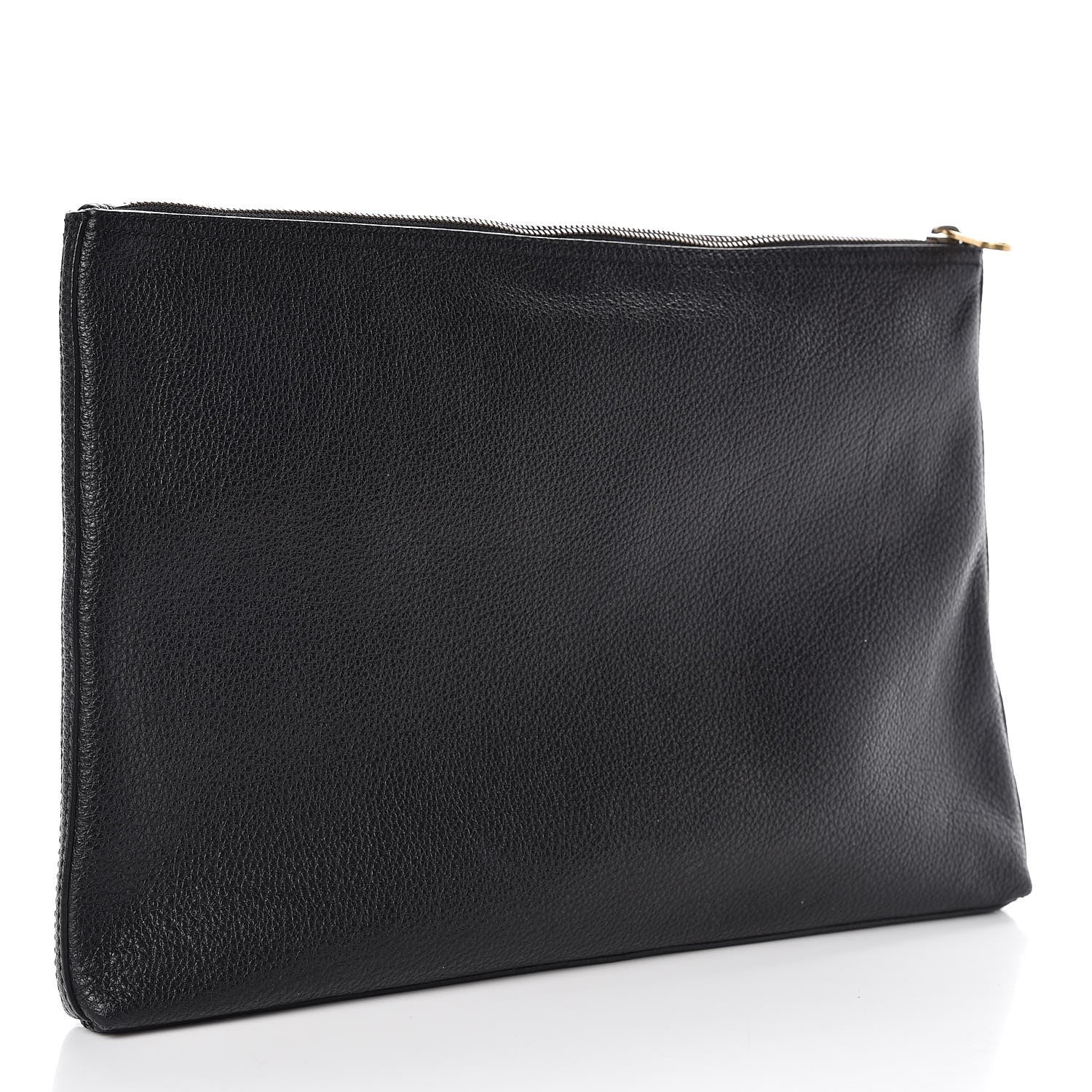 Gucci Pebbled Calfskin Large Logo Portfolio Clutch Black 3 of 7