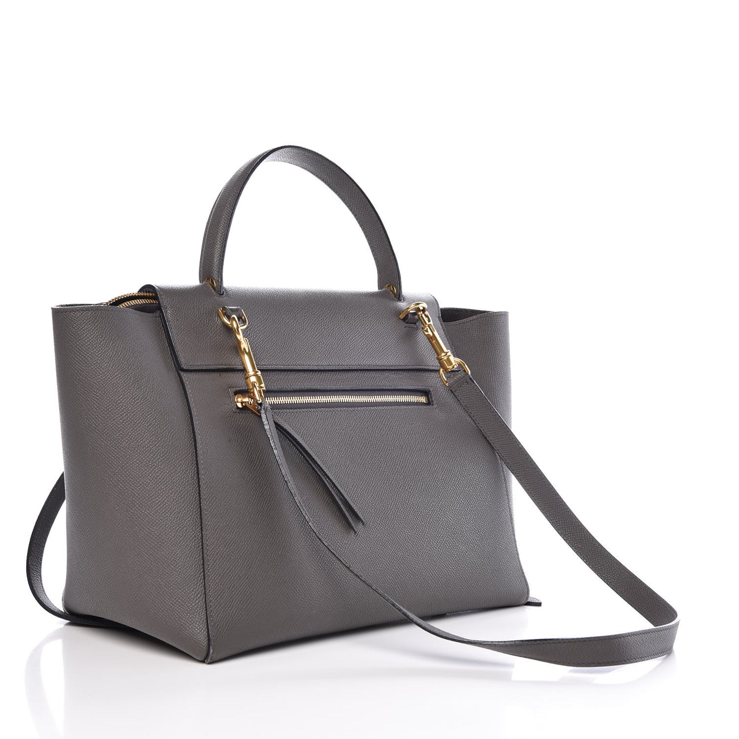 Grained Calfskin Mini Belt Bag Grey