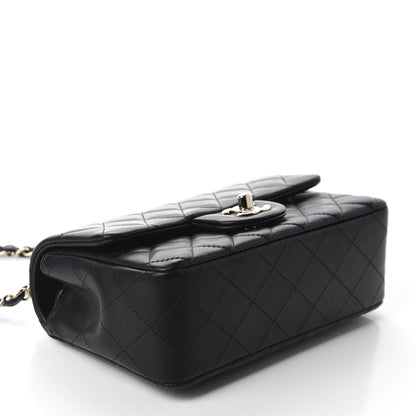 Chanel Lambskin Quilted Mini Rectangular Flap Black 4 of 12