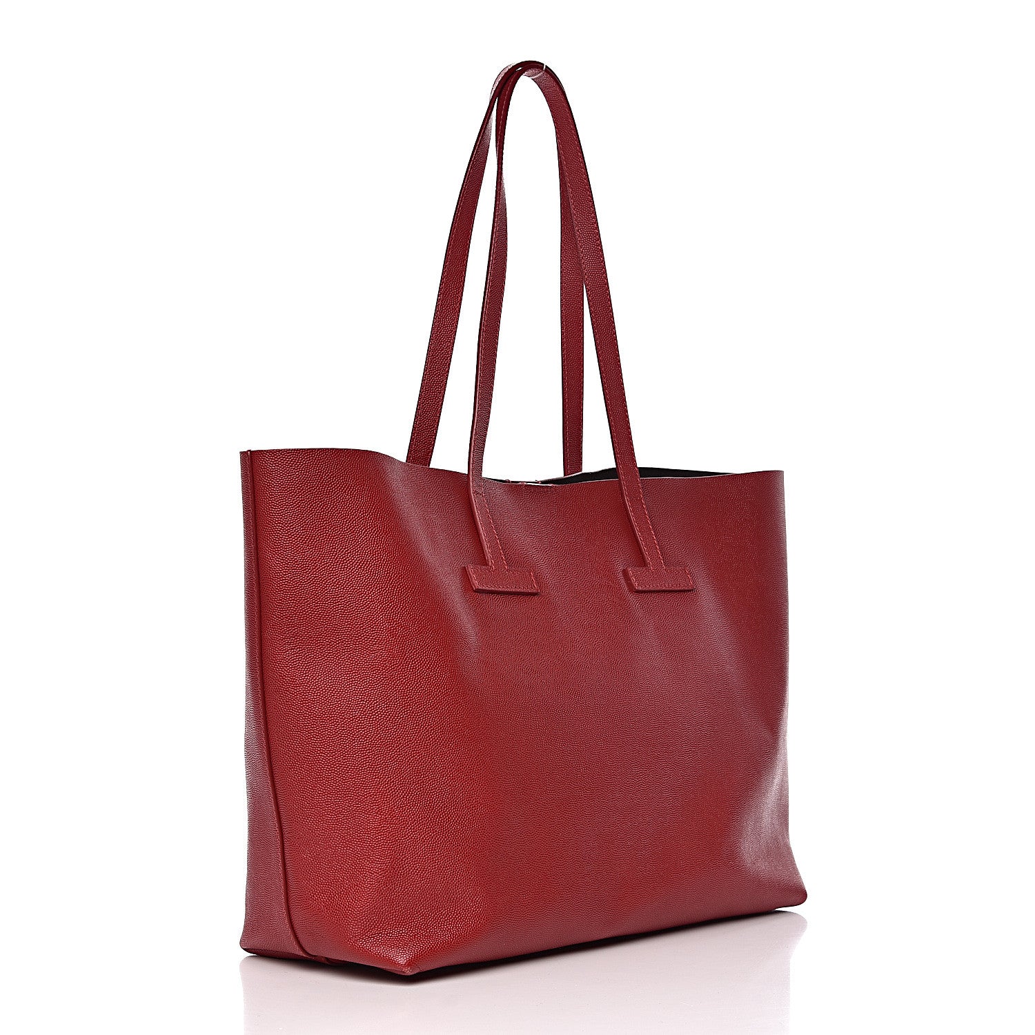 Tom Ford Grained Calfskin Small T Tote Red 3 of 14