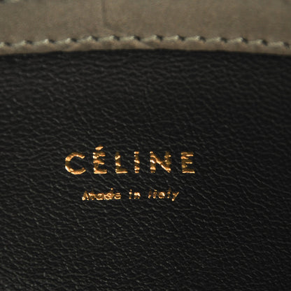 Celine Crocodile Embossed Nubuck Medium Phantom Luggage Grey 7 of 9
