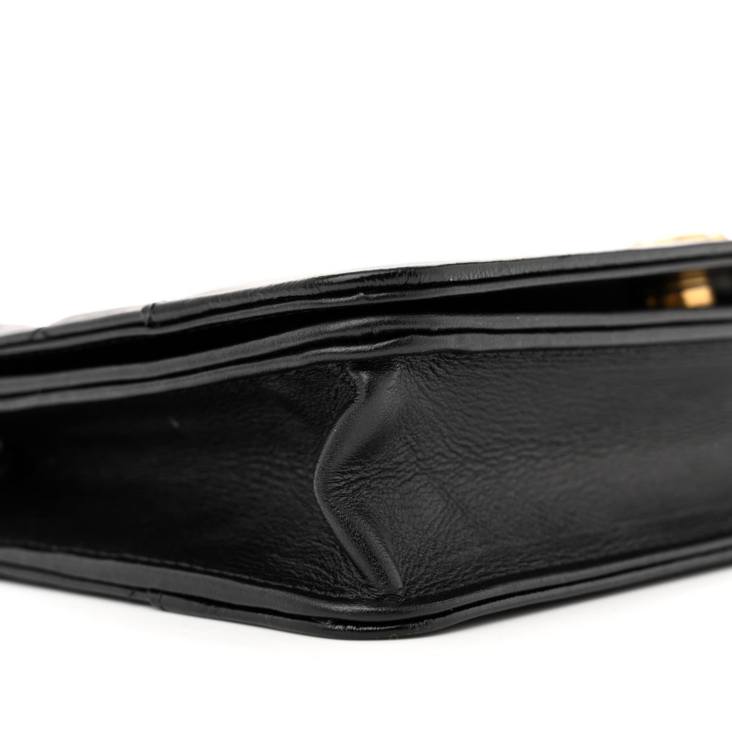 Chanel Aged Calfskin Quilted Gabrielle Wallet On Chain WOC Black 9 of 11