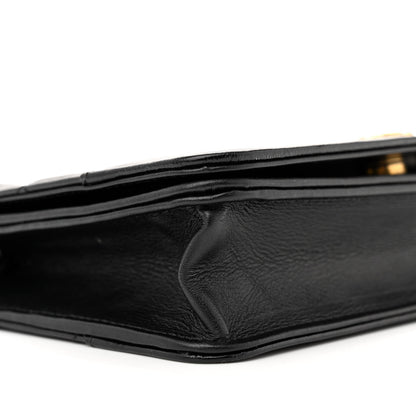 Chanel Aged Calfskin Quilted Gabrielle Wallet On Chain WOC Black 9 of 11