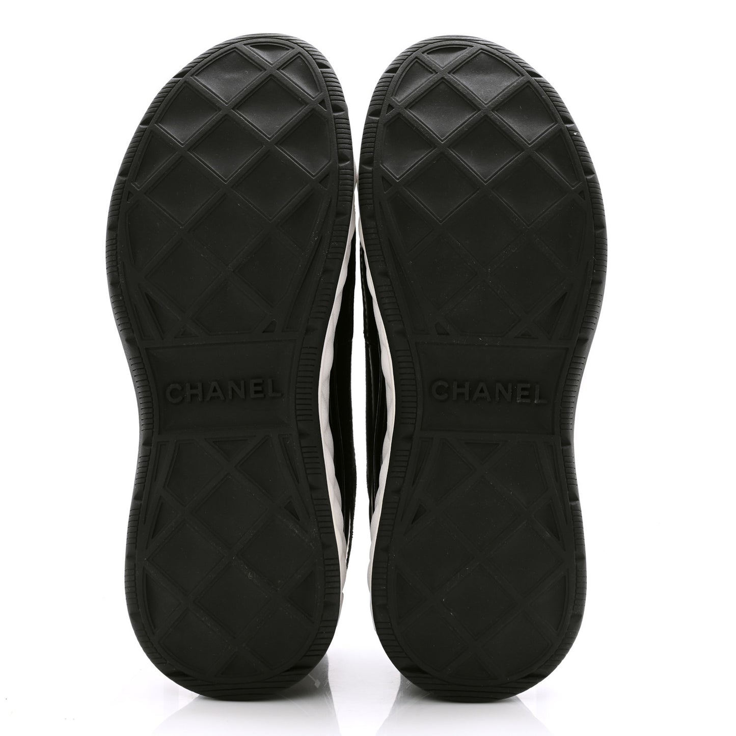 Velvet Calfskin Mixed Fibers CC Sneakers 37 Black
