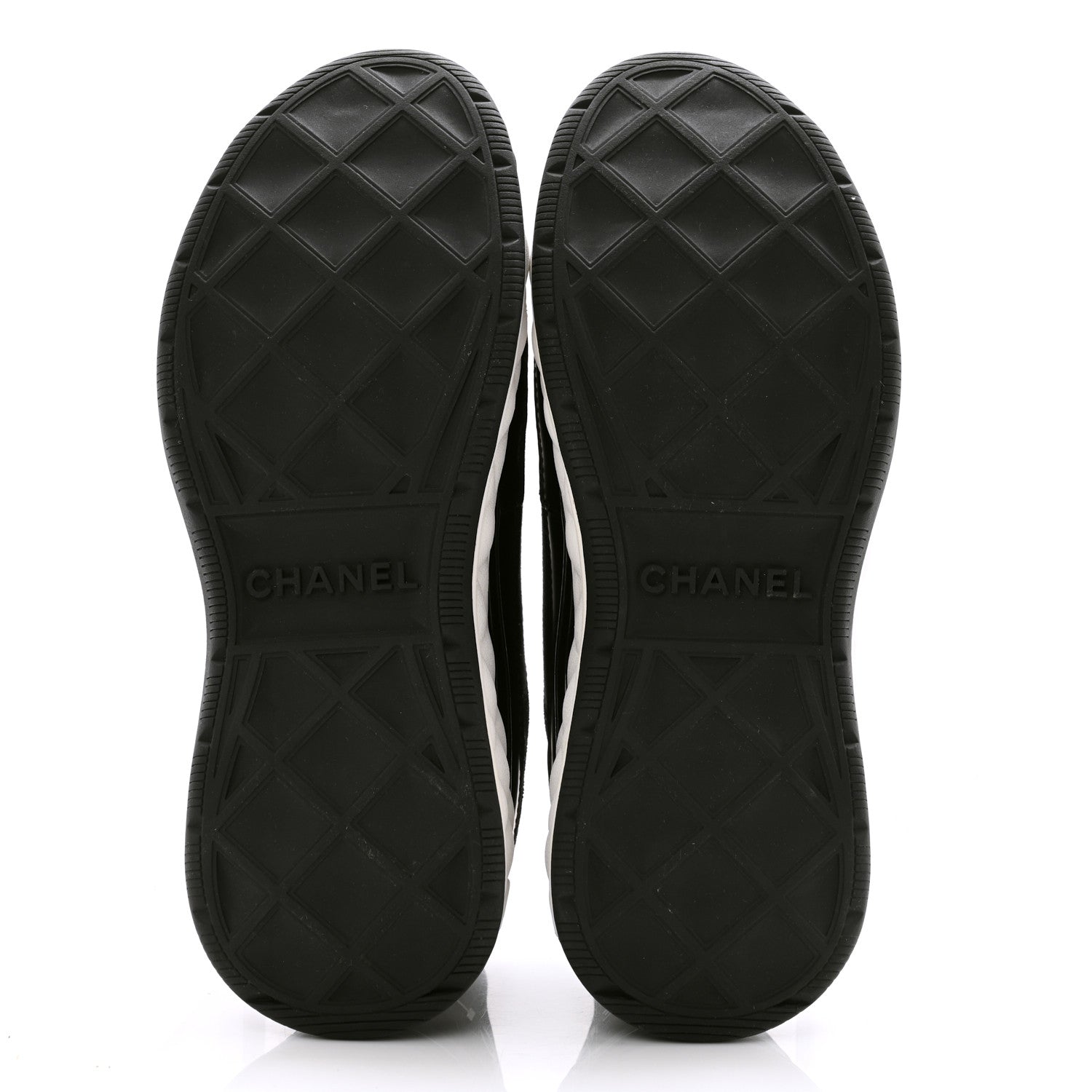 Chanel Velvet Calfskin Mixed Fibers CC Sneakers 37 Black 7 of 10