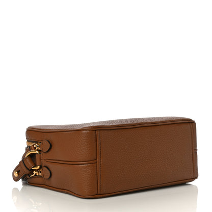 Prada Vitello Daino Medium Double Zip Shoulder Bag Cognac 3 of 9