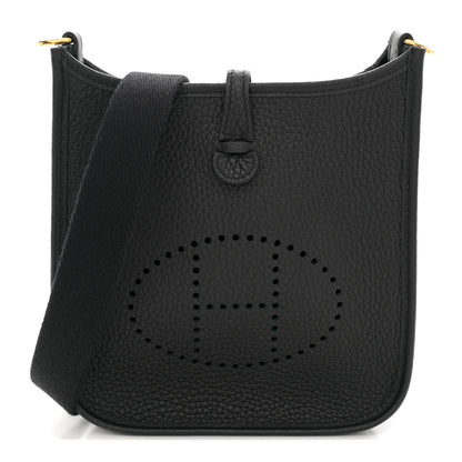 Hermes Taurillon Clemence Evelyne TPM Black 1 of 10