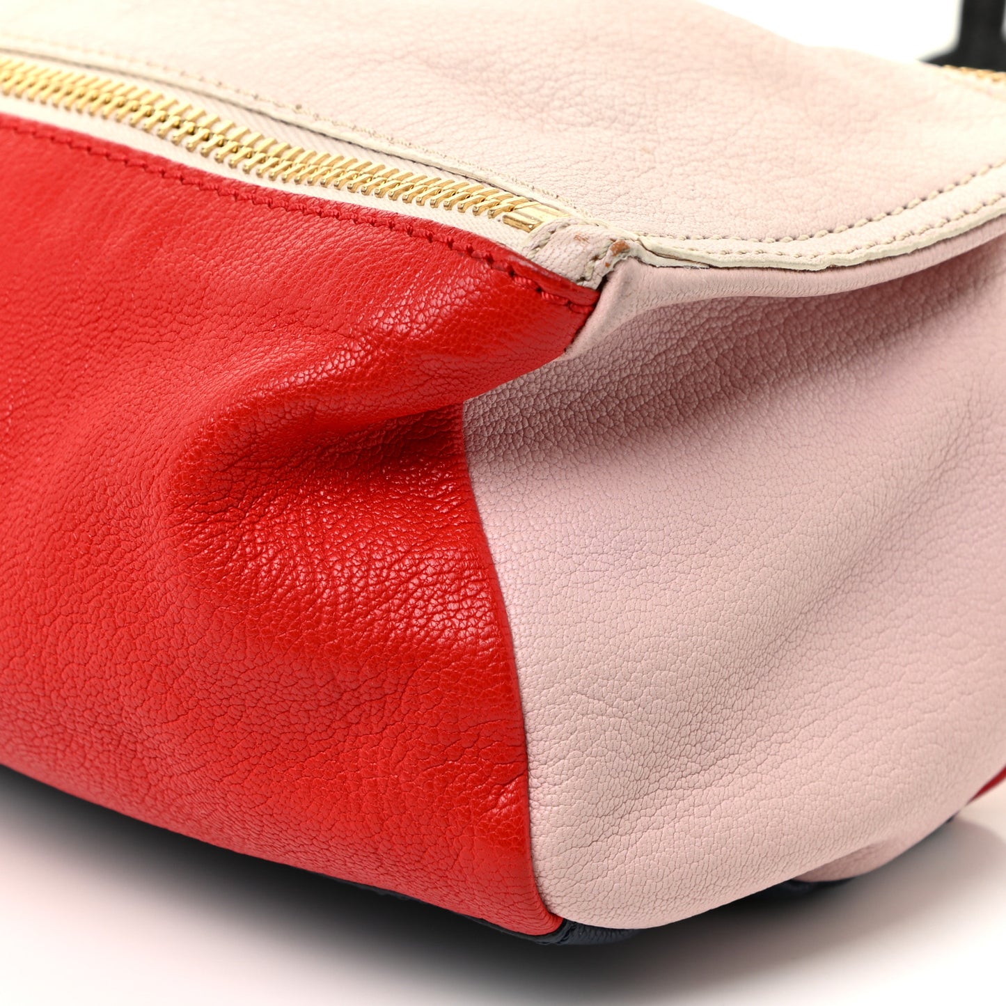 Sugar Goatskin Tri-color Mini Pandora Red Pink Blue