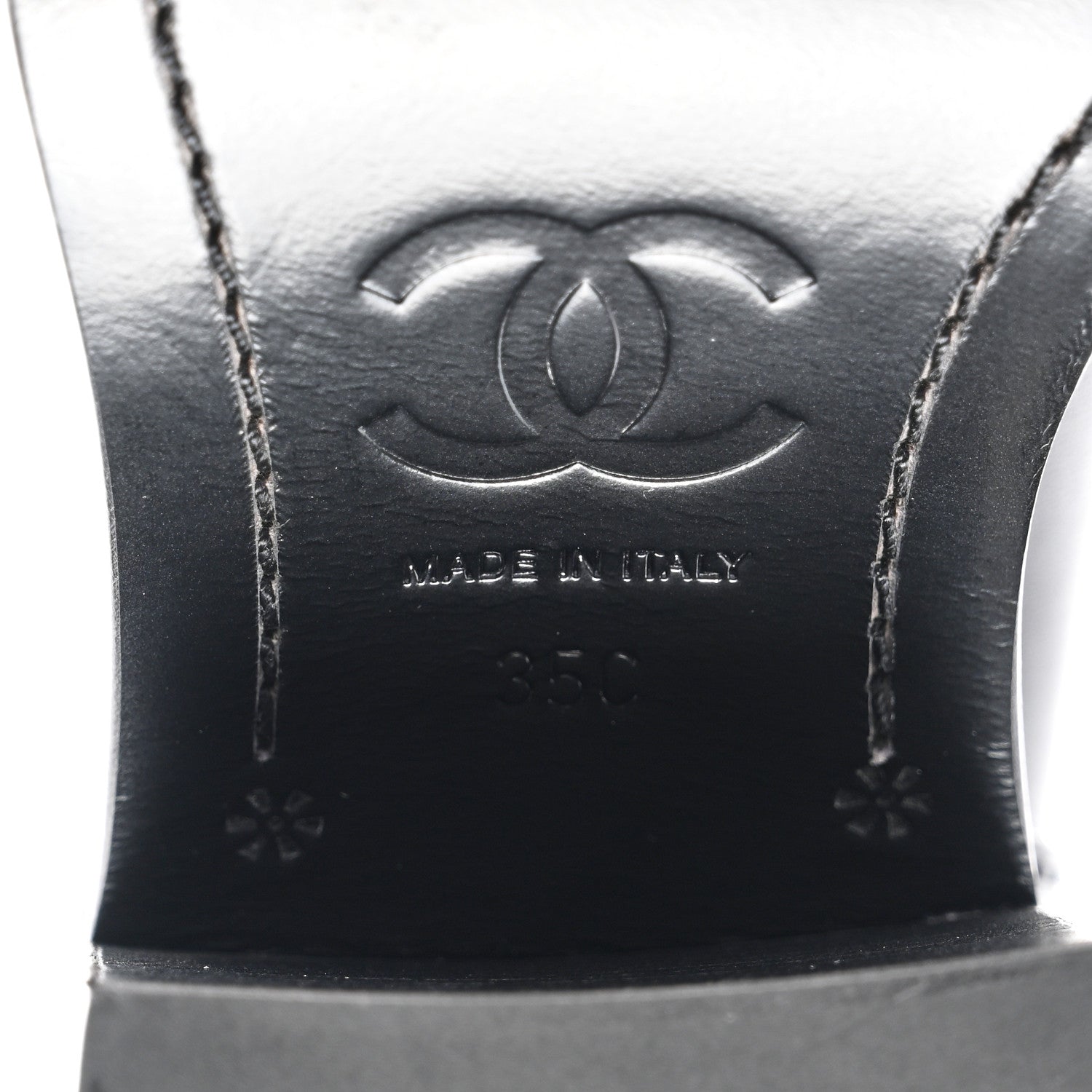 Chanel Lambskin CC Logo Calf Boots 35 Black 6 of 8
