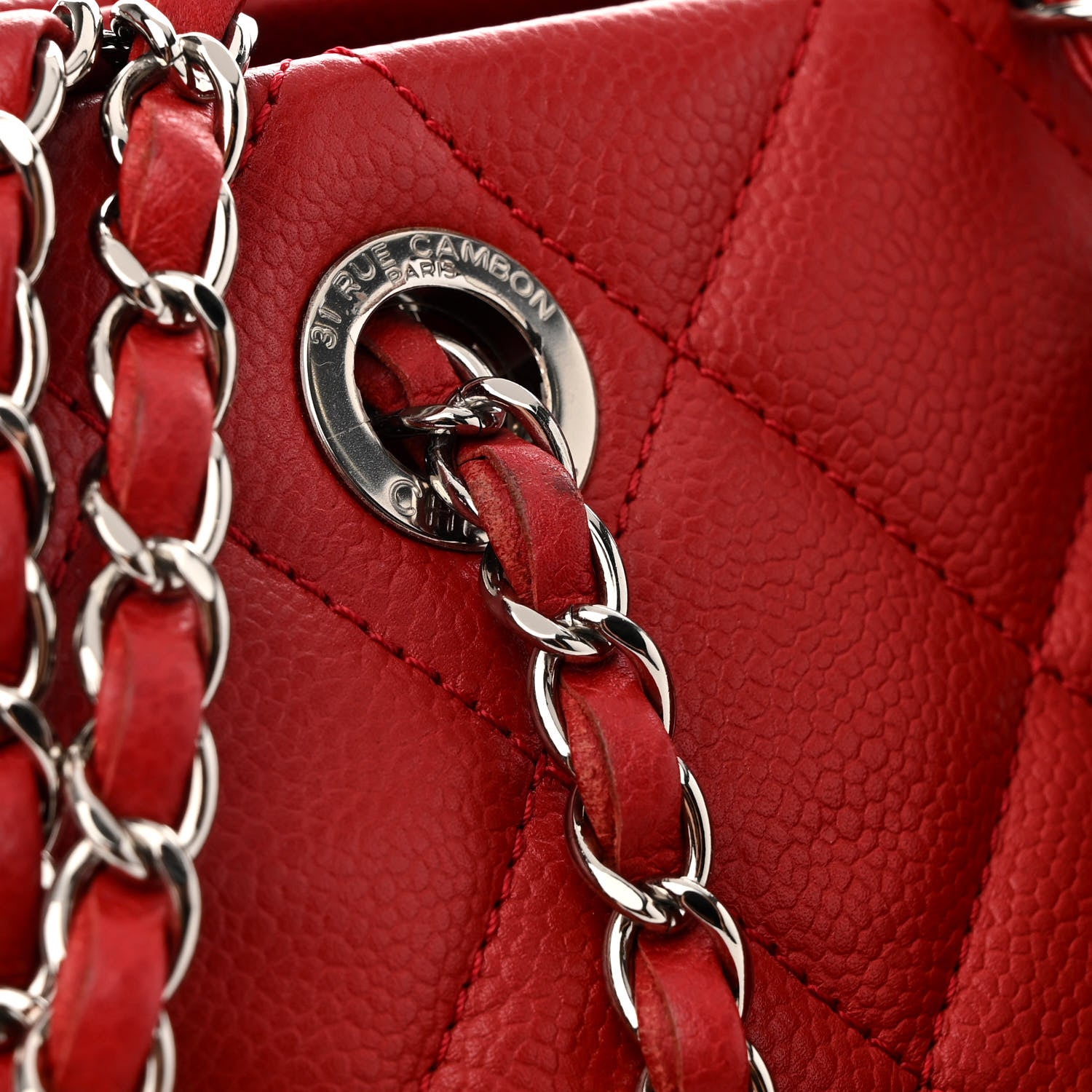 Chanel Caviar Quilted Timeless CC Soft Tote Red 15 of 16