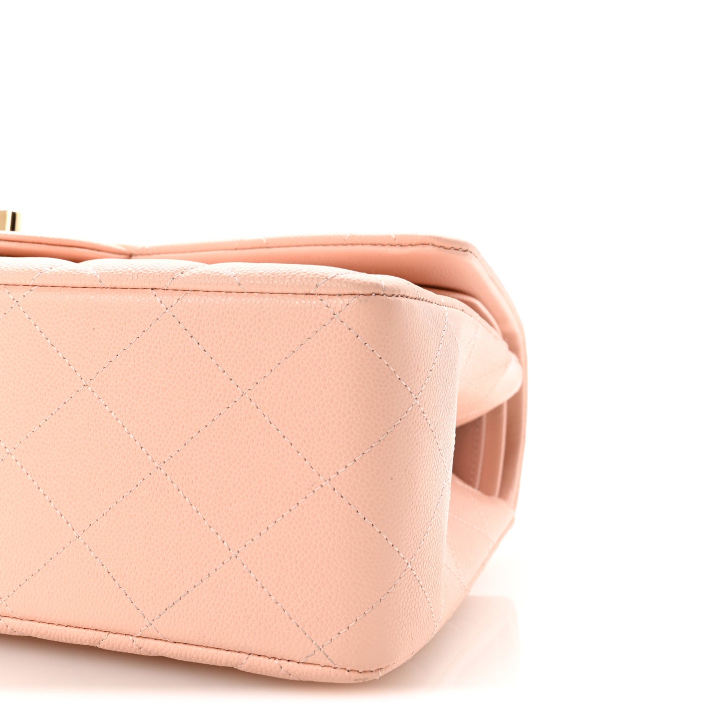 Caviar Quilted Jumbo Double Flap Light Pink