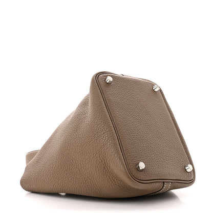 Hermes Taurillon Clemence Picotin Lock 18 PM Etoupe 4 of 11