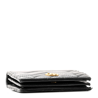 Gucci Calfskin Matelasse GG Marmont Card Case Wallet Black 4 of 10