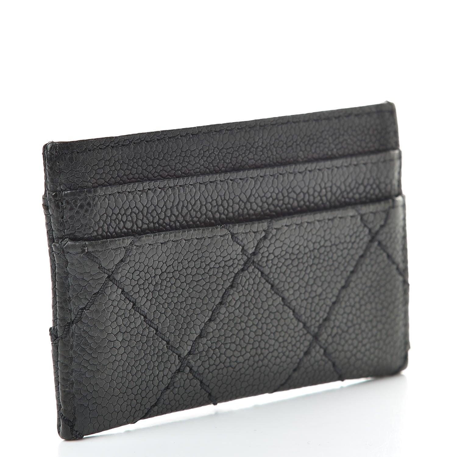 Chanel Caviar Quilted Stitched Card Holder Black 3 of 10