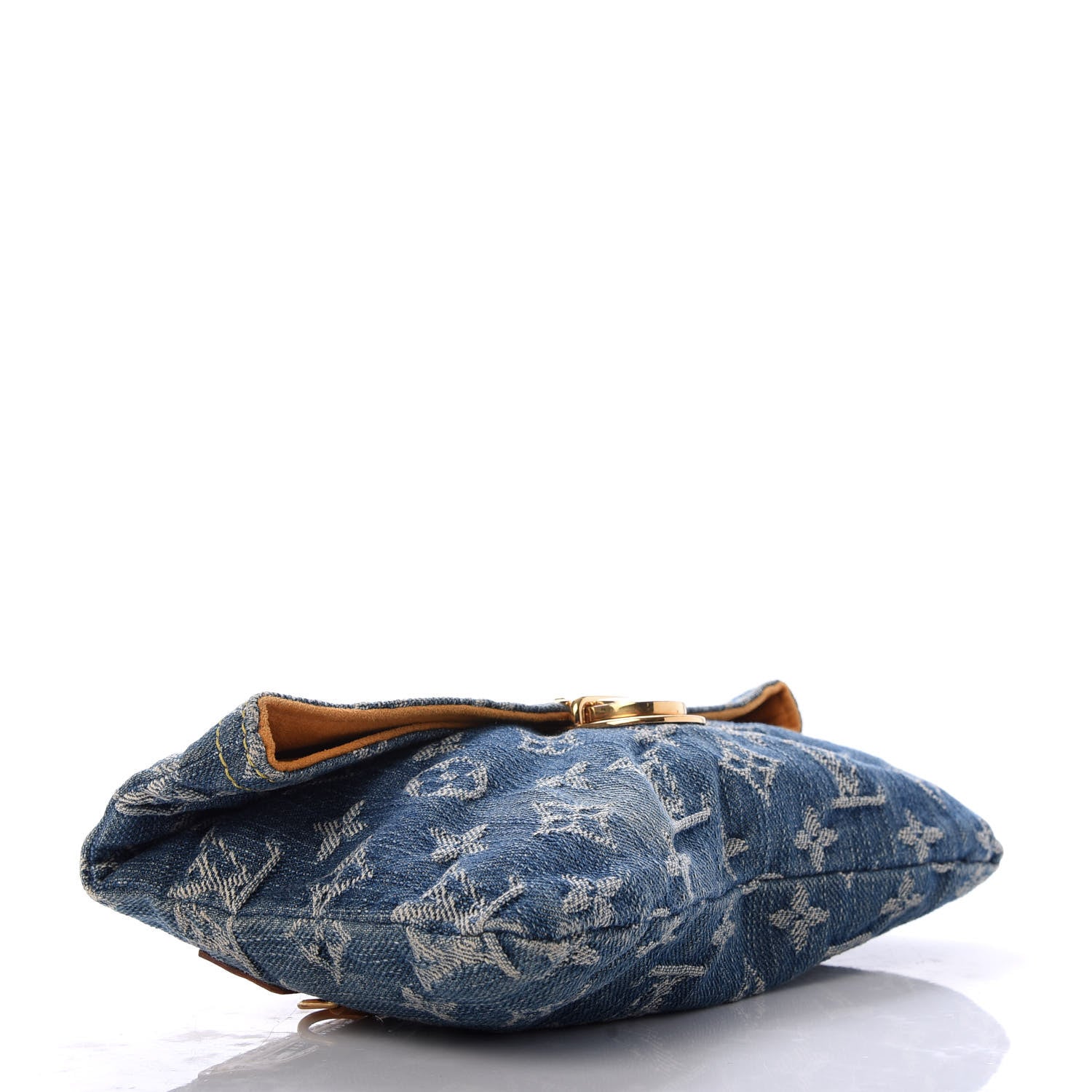 Louis Vuitton Monogram Denim Pochette Plat Clutch Blue 4 of 6