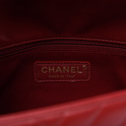 Chanel Calfskin Chevron Quilted Small Coco Handle Flap Red 8 of 10