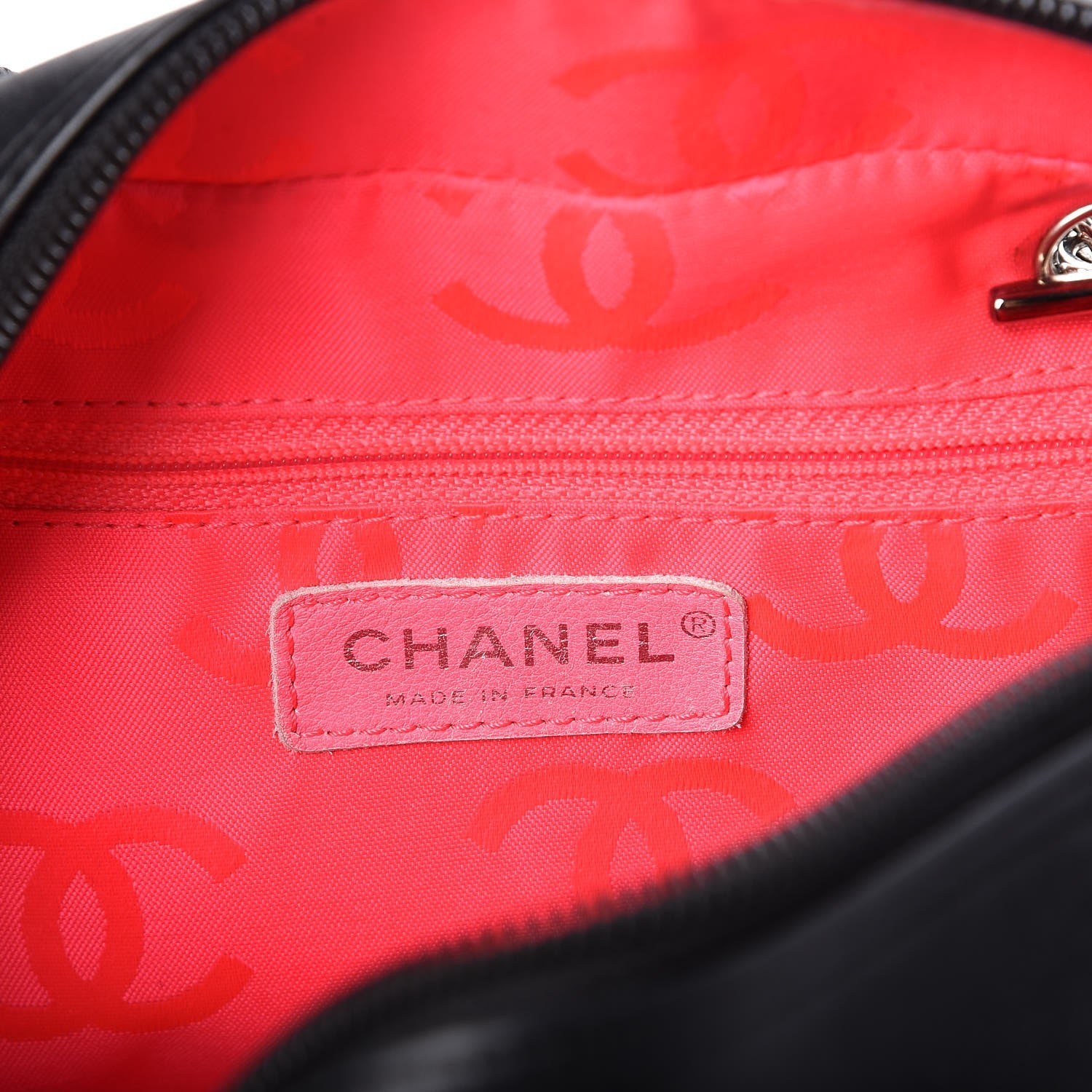 Chanel Calfskin Quilted Large Cambon Bowler Black 7 of 7
