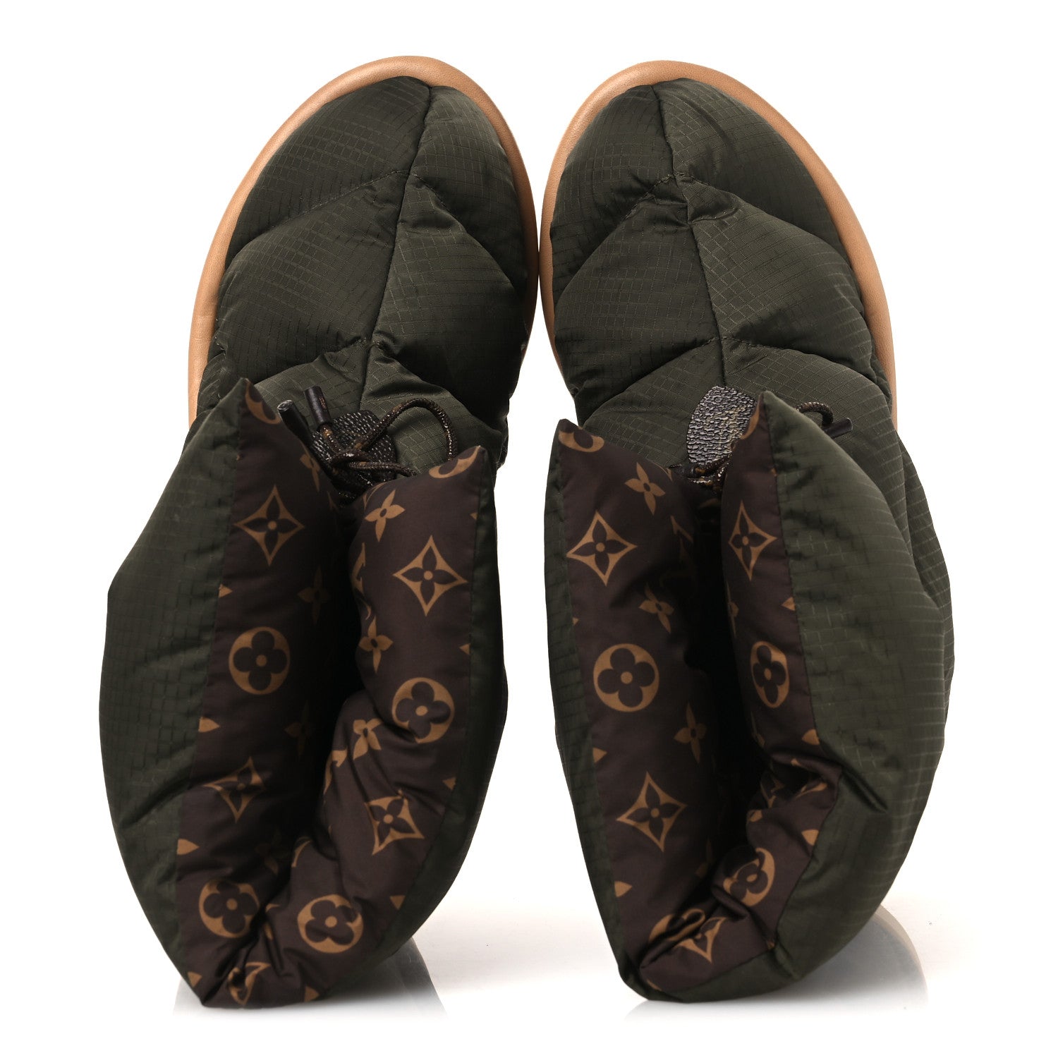 Louis Vuitton Nylon Monogram Pillow Comfort Ankle Boot 40 Khaki 2 of 14