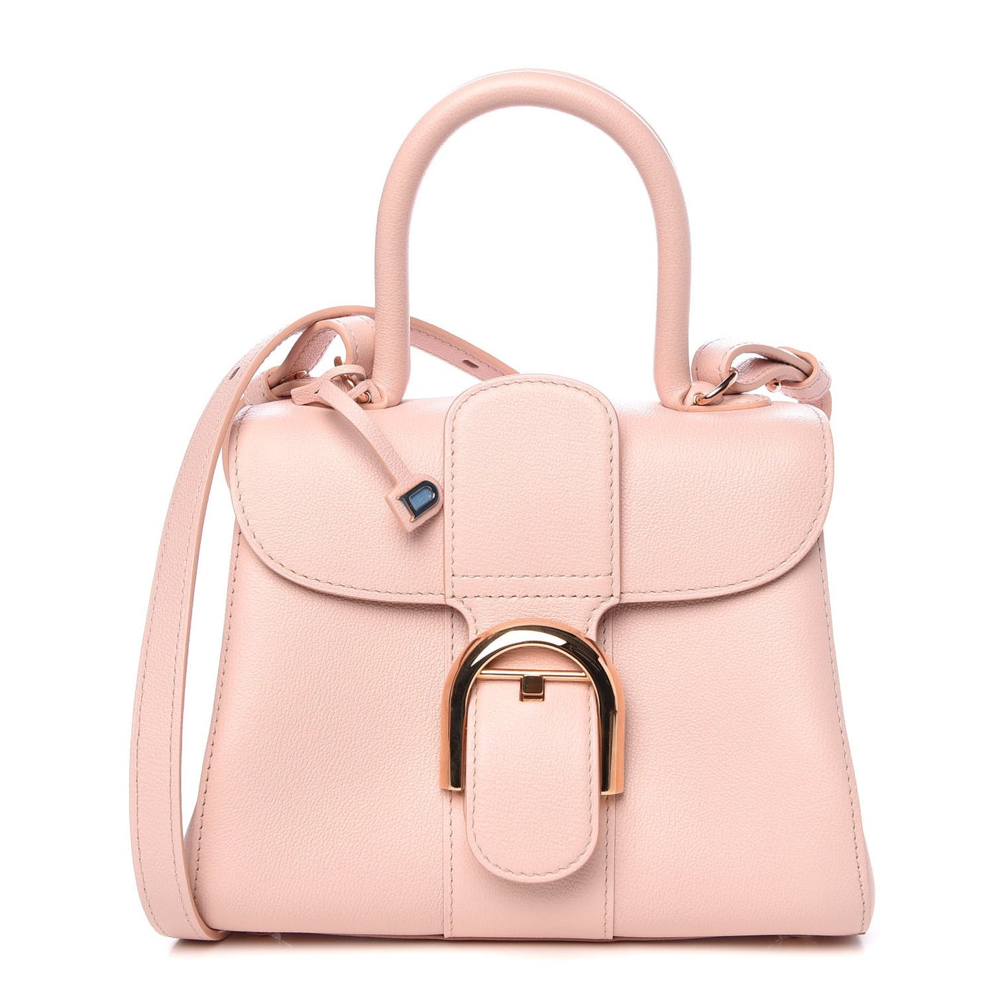 Grained Calfskin Mini Brillant Satchel Light Pink