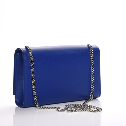 Saint Laurent Grain De Poudre Medium Classic Monogram Kate Satchel Flash Blue 3 of 7
