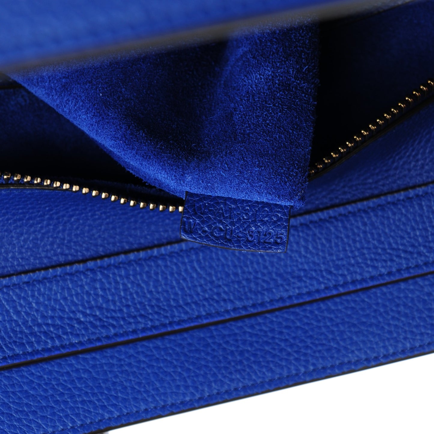 Drummed Calfskin Mini Luggage Indigo