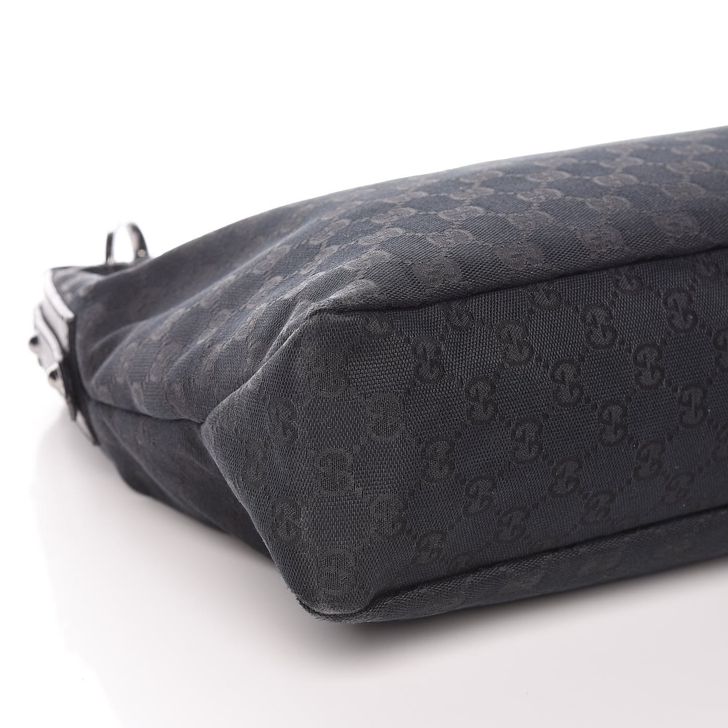 Monogram Medium Horsebit Chain Hobo Black