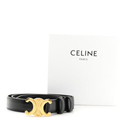 Celine Taurillon Calfskin Medium 25mm Triomphe Belt 90 36 Black 7 of 7