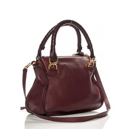 Chloe Calfskin Medium Marcie Satchel Wine Purple 3 of 9